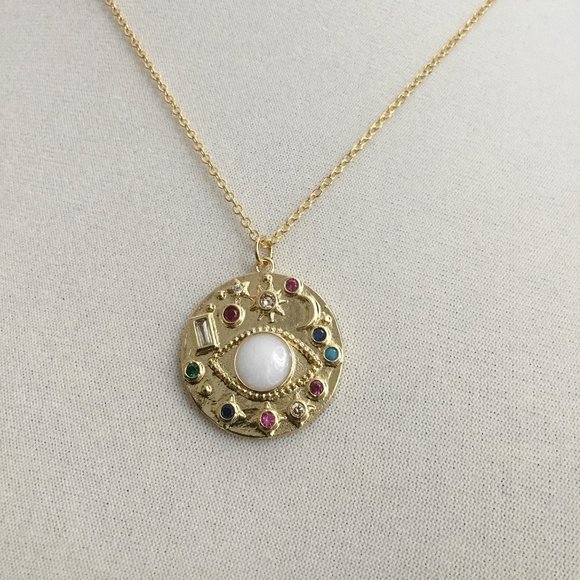 Evil Eye Jewel crystal Necklace - Picture 5 of 6